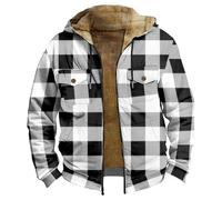 Sudadera con capucha de invierno 2026 con estampado gráfico y forro polar, chaqueta informal y cálida con diseño artístico digital para ropa de calle al aire libre, ajuste cómodo, Negro , 3XL