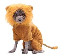 Sudadera con Capucha de león para Gato, Traje de león para Perros | Abrigo de Vacaciones Cosplay Calor Animal - Peluca de león Suave y cálida, Ropa para Mascotas, Ropa para Perros