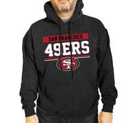 Sudadera con capucha de manga larga color carb n de la NFL para adultos, unisex, para el d a del partido (San Francisco 49ers, talla extragrande