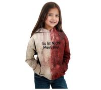 Sudadera con Capucha De Manga Larga con Estampado De Tema De Halloween para Niños Abrigo Cálido Y Cómodo para Niños (White 10-12 Years)