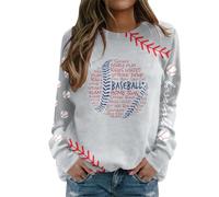 Sudadera con capucha de manga larga para el día del partido de fútbol para mujer, temporada de fútbol Y2K, para el día del partido, camiseta informal de manga larga para amantes del fútbol americano