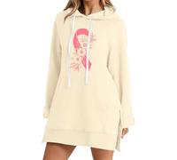 Sudadera Con Capucha De Manga Larga Para Mujer Con Tema De Sensibilización Sobre Cáncer De Mama Con Impresión De Letras Para El Uso Diario, Estilo Casual Y Actividades De Prevención, caqui, XXL