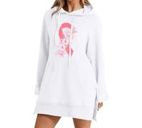 Sudadera Con Capucha De Manga Larga Para Mujer Con Tema De Sensibilización Sobre Cáncer De Mama Con Impresión De Letras Para El Uso Diario, Estilo Casual Y Actividades De Prevención, blanco, XL