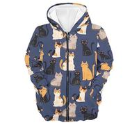 Sudadera con capucha de manga larga para niño, con estampado gráfico, para actividades al aire libre y uso diario, marine, 6-7 años