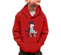 Sudadera con Capucha de Manga Larga para niños y niñas, con diseño de Dinosaurios, para Invierno, cálida, de 3 a 14 años Forro Fucsia Sudaderas De Colores