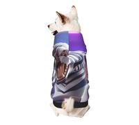 Sudadera con capucha de metal con cabeza de tigre, ropa de poliéster suave y transpirable para perros pequeños, niños y niñas