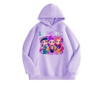 Sudadera con Capucha de Moda para niñas, D-Demon K-Pop Ropa para niños Sudadera con Capucha de otoño Grupo de Chicas,Púrpura,140cm