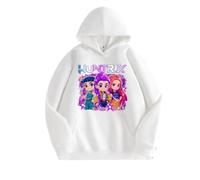 Sudadera con Capucha de Moda para niñas, D-Demon K-Pop Ropa para niños Sudadera con Capucha de otoño Grupo de Chicas,Blanca,150cm