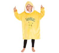 Sudadera con capucha de Pok mon para ni o, Pikachu, manta extragrande, poncho polar para adolescentes, color amarillo