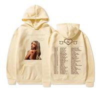 Sudadera con capucha de Sabrina Carpenter Short 'N Sweet Tour para hombres y mujeres de moda casual vintage Harajuku de forro polar, caqui, XXL