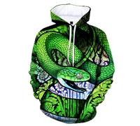 Sudadera con Capucha de Serpiente Animal Impresa en 3D, Moda Personalizada para Hombres y Mujeres, Sudadera con Capucha Urbana, Jersey de Manga Larga, Moda Masculina