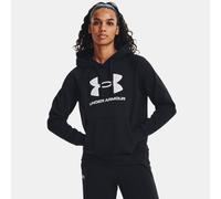 Sudadera con capucha de tejido Fleece Under Armour Rival Big Logo para mujer Negro / Blanco XL