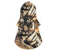 Sudadera con capucha de tigre con fuego para perro, ropa de lujo para perro, chaqueta de invierno para perro, ropa para mascotas, Sudadera con capucha, Bulldog Francés, ropa para cachorro de Pug de pe