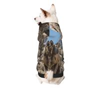 Sudadera con capucha Deer On The Cliff Dog - Ropa de poliéster suave y transpirable para perros pequeños, medianos y grandes