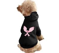 Sudadera con Capucha Divertida para Perros Wings of Hope con concienciación sobre el cáncer de Mama, Disfraces para Mascotas, Ropa para Cachorros y Gatos pequeños, medianos y Grandes.