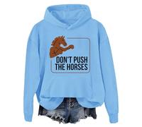 Sudadera con capucha Don't Push The Horses Don't Push The Horses, Azul (carolina blue), S