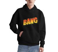 Sudadera con capucha en estilo cómic con texto "BANG" retro pop art, Negro , L