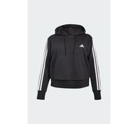 Sudadera con capucha con cremallera Essentials 3-Stripes (Grande) Mujer Talla 4XL. Color Negro