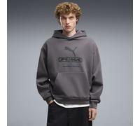 Sudadera con capucha estampada de felpa PUMA Sport Boxy para hombre, Accesoiros, Gris, XL