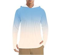 Sudadera con capucha estampada para hombre con protección solar UPF 50+, ligera, para senderismo, senderismo, al aire libre, camiseta de protección contra erupciones, sudadera de pesca de manga larga