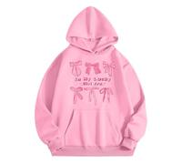 Sudadera con Capucha Estampado Corazón para Ninas Otono Invierno Manga Larga Bolsillo Tallas