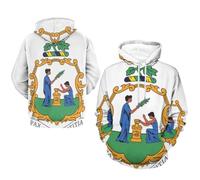 Sudadera con Capucha Estampado San Vicente Y Las Granadinas Escudo Nacional Unisex Jersey Deportivo Sudadera con Capucha Pullover Estilo Trabajo Jumper Cómoda De Manga Larga Ajuste Holgado Múltiples