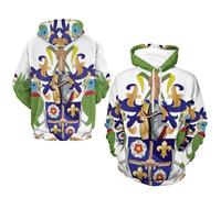 Sudadera con Capucha Estampado Santa Lucía Escudo Nacional Unisex Pullover Deportivo Jersey Jumper Top Casual Cortavientos Y Cálido Ligero Y Cómodo Ajuste Ligero Y Holgado Múltiples Tallas