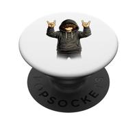 Sudadera con Capucha Estilo Rock On PopSockets PopGrip Adhesivo
