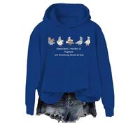 Sudadera con capucha Funny Pigeons Sometimes I Wonder If Pigeons Are Thinking About Me Too, Azul (carolina blue), 3XL