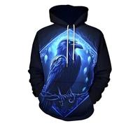 Sudadera con capucha genérica para hombre de impresión mitología nórdica gótica Steampunk traje medieval estilo vikingos impreso cráneo Y2K chaqueta media temporada deportiva y ligera suéter de manga