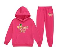 Sudadera con capucha genérica para niño San Patricio de gran tamaño manga larga con letra impresa Top Jersey Pantalones Moda Occidental Invierno Grueso Ropa Corsage(12-13 Years)