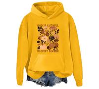 Sudadera con capucha God Is Faithful In Every Season, amarillo, XL