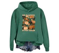 Sudadera con capucha God Is Faithful In Every Season, verde, XL