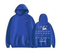 Sudadera con Capucha Gráfica De Anuel AA, Sudadera Hip-Hop, Prenda Deportiva Informal, Estilo Urbano Unisex (Blue,XXL)