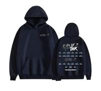Sudadera con Capucha Gráfica De Anuel AA, Sudadera Hip-Hop, Prenda Deportiva Informal, Estilo Urbano Unisex (Navy Blue,S)