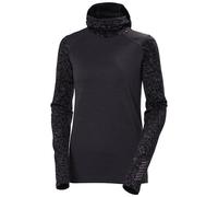 Sudadera con capucha Helly Hansen W LIFA MERINO MIDW BLC HOODIE (BLACK GRAPE ARC REFLECT AO) mujer