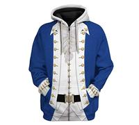 Sudadera con capucha histórica de guerra revolucionaria uniforme traje 3D sudadera con estampado militar chaqueta para hombres y mujeres, alexander hamilton, Medium