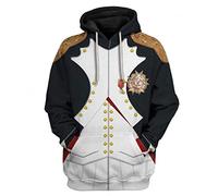 Sudadera con capucha histórica de guerra revolucionaria uniforme traje 3D sudadera con estampado militar chaqueta para hombres y mujeres, Napoleon Bonaparte, Medium