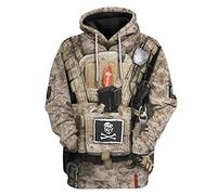 Sudadera con capucha histórica de guerra revolucionaria uniforme traje 3D sudadera con estampado militar chaqueta para hombres y mujeres, US Navy Seal Team Six, Small