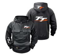 Sudadera con Capucha Hombre Estilo Deportivo para I.s.l.e of M.a.n T..T Jerséis De Manga Larga Abrigo Estampado Media Cremallera Ropa Deportiva-SHSe||x_l