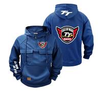 Sudadera con Capucha Hombre Media Cremallera Exteriores para Entrenamiento En I.s.l.e of M.a.n T..T Abrigo Jerséis De Manga Larga Estampado Ropa-SLanSe||3X_l