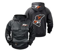 Sudadera con Capucha Hombre Ropa Deportiva para I.s.l.e of M.a.n T..T Abrigo Cómoda Chaqueta De Entrenamiento Bolsillos Sudaderas Lisas Manga Larga-SHSe||XX_l