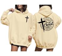 Sudadera con capucha "I Can Do All Things Through Christ Who Strengthens Me" para mujer, Khika, M