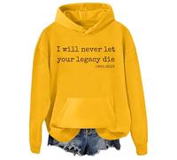 Sudadera con capucha "I Will Never Let Your Legacy Die Free Speech Support, amarillo, XL
