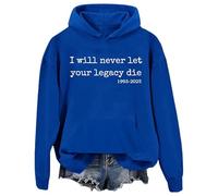 Sudadera con capucha "I Will Never Let Your Legacy Die Free Speech Support, azul real, S