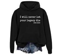 Sudadera con capucha "I Will Never Let Your Legacy Die Free Speech Support, Negro, 3XL