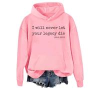 Sudadera con capucha "I Will Never Let Your Legacy Die Free Speech Support, rosa, L