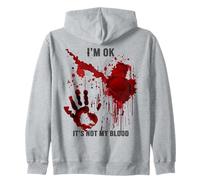 Sudadera con Capucha I'm Ok It's Not My Blood Splatter Blood Manchada Sudadera con Capucha