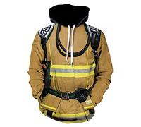 Sudadera con capucha impresa en 3D de Cosplay Bombero, suéter realista de extinción de incendios, sudadera con capucha para hombres y mujeres, A-3., XXXL