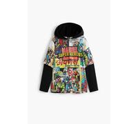 Sudadera con capucha infantil Desigual Marvel Magazine 3/4 años